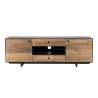 Meuble TV DANDY en pin recyclé naturel et noir