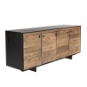 DANDY Sideboard - Natural and Black Recycled Pine - 4 Doors