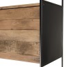 DANDY 4-Door Bookcase - Natural Recycled Pine & Black Metal