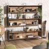 DANDY - 3-tier Niche Shelf in Natural Recycled Pine and Black Metal