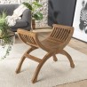 API Stool - Yuyu 1 Seat Brown Teak Wood | Colonial Design
