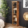 Étagère bibliothèque marron 45 cm bois teck