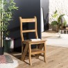 API - Teak Wood Brown Librarian Chair