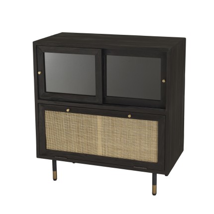 Buffet YANIS en pin noir - Meuble design et pratique