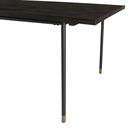 YANIS Black Rectangular Dining Table 200x100cm - Trendy Design