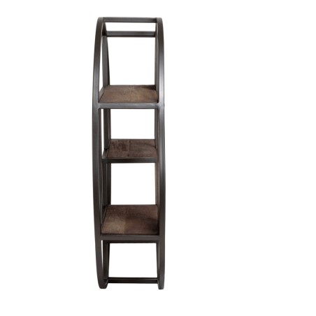 Étagère murale ronde SIXTINE 80x80cm bois Mahogany