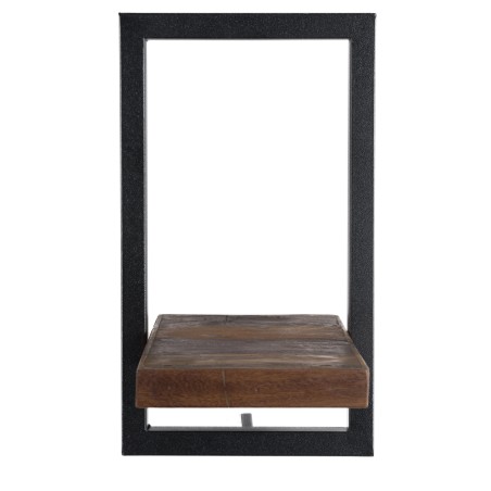 SIXTINE Wall Shelf 'XS' - Recycled Teak Shelf with Black Metal Frame