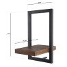 Étagère murale SIXTINE en teck recyclé et métal noir