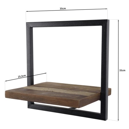 Étagère murale SIXTINE en bois teck recyclé