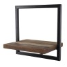 SIXTINE Wall Shelf 'S' - Recycled Teak Shelf with Metal Frame