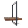 SIXTINE Wall Shelf 'S' - Recycled Teak Shelf with Metal Frame