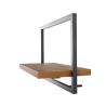 SIXTINE Wall Shelf 'M' 1 Recycled Brown Teak Shelf with Black Metal Frame