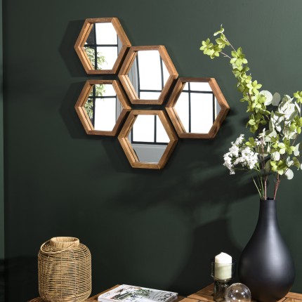 Miroir SIXTINE en bois de teck recyclé