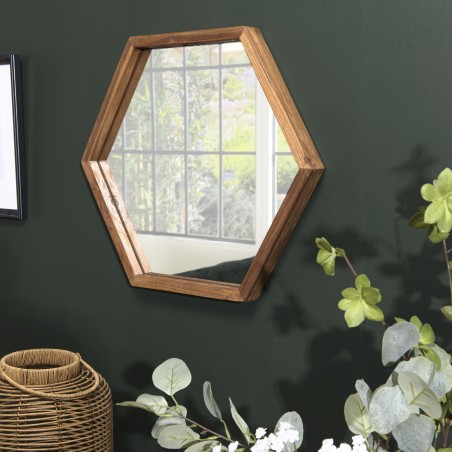 Miroir SIXTINE en bois de teck recyclé