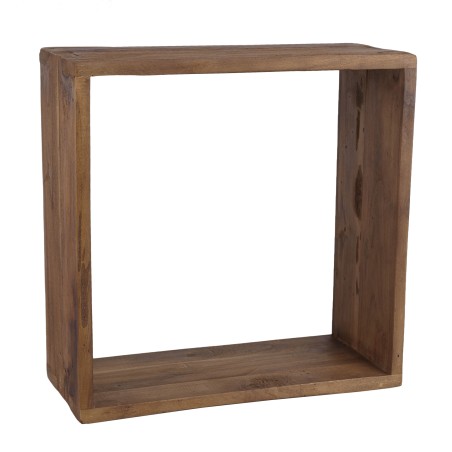 SIXTINE - Brown Square Wall Shelf, 35 x 35 cm, Recycled Teak Wood