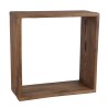 SIXTINE - Brown Square Wall Shelf, 35 x 35 cm, Recycled Teak Wood