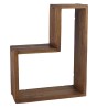 SIXTINE Brown L-shaped Wall Shelf - Recycled Teak Wood - Trendy Decor
