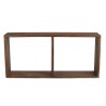 SIXTINE Rectangular Brown Wall Shelf - Recycled Teak Wood - 2 Niches