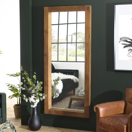 Miroir rectangulaire SIXTINE en bois de teck 180x80cm