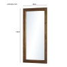 SIXTINE - Brown Rectangular Teak Mirror, 180 x 80 cm