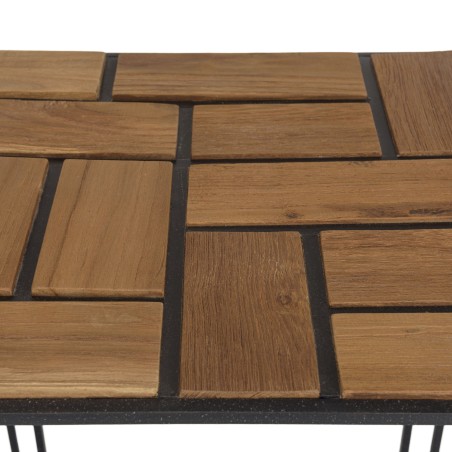 Set de 3 tables d'appoint gigogne en bois teck recyclé