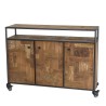 Buffet SIXTINE - Teck recyclé et acier noir