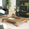 Table basse carrée SIXTINE en teck recyclé