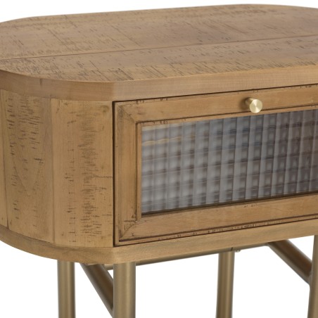 Chevet YSEULT en bois de peuplier naturel