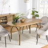 YSEULT Oval Dining Table 4 Person 160x80cm Natural Wood