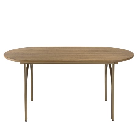 Table à manger ovale YSEULT 4 personnes 160x80cm bois peuplier