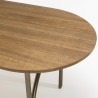 Table à manger ovale YSEULT 4 personnes 160x80cm bois peuplier