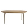 YSEULT Oval Dining Table - 180x90cm - Natural Poplar Wood