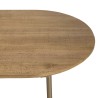 YSEULT Oval Dining Table - 180x90cm - Natural Poplar Wood