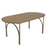 YSEULT Oval Dining Table - 180x90cm - Natural Poplar Wood