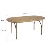 YSEULT Oval Dining Table - 180x90cm - Natural Poplar Wood