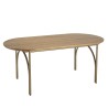 YSEULT Oval Dining Table - 180x90cm - Natural Poplar Wood