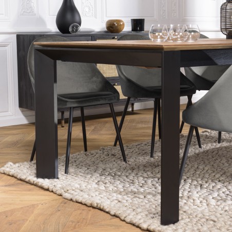 MAXENCE - Extendable Rectangular Dining Table 220/320cm Recycled Teak Wood
