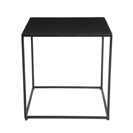 ROMAIN Industrial Square Metal End Table 45x45cm Black