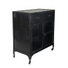 ROMAIN Industrial Black Metal Sideboard - 2 Doors, 2 Drawers