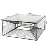 TOD - Square Coffee Table 80.5x80.5cm Black Metal Glass Top