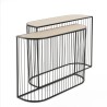 TOD - Set of 2 Consoles Black Metal Light Wood