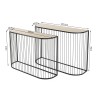 TOD - Set of 2 Consoles Black Metal Light Wood