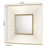 TOD Square Mirror 65x65cm Golden Metal
