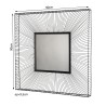 Miroir carré 90x90cm métal noir TOD