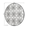TOD - Round Wall Decoration 90x90cm Black Metal Flowers