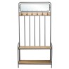 DORIA - Entryway Coat Rack with Mirror and 2 Shelves