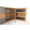 MAXENCE Sideboard - Recycled Teak Wood with Anthracite Grey Metal - Industrial Decor