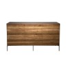 MAXENCE - Natural and Black Sideboard with 3 Doors | Recycled Teak Wood