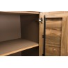 MAXENCE - Natural and Black Sideboard with 3 Doors | Recycled Teak Wood