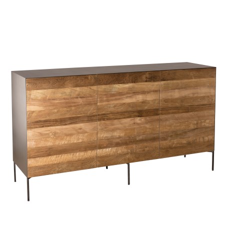 Buffet MAXENCE - Teck recyclé et acier noir